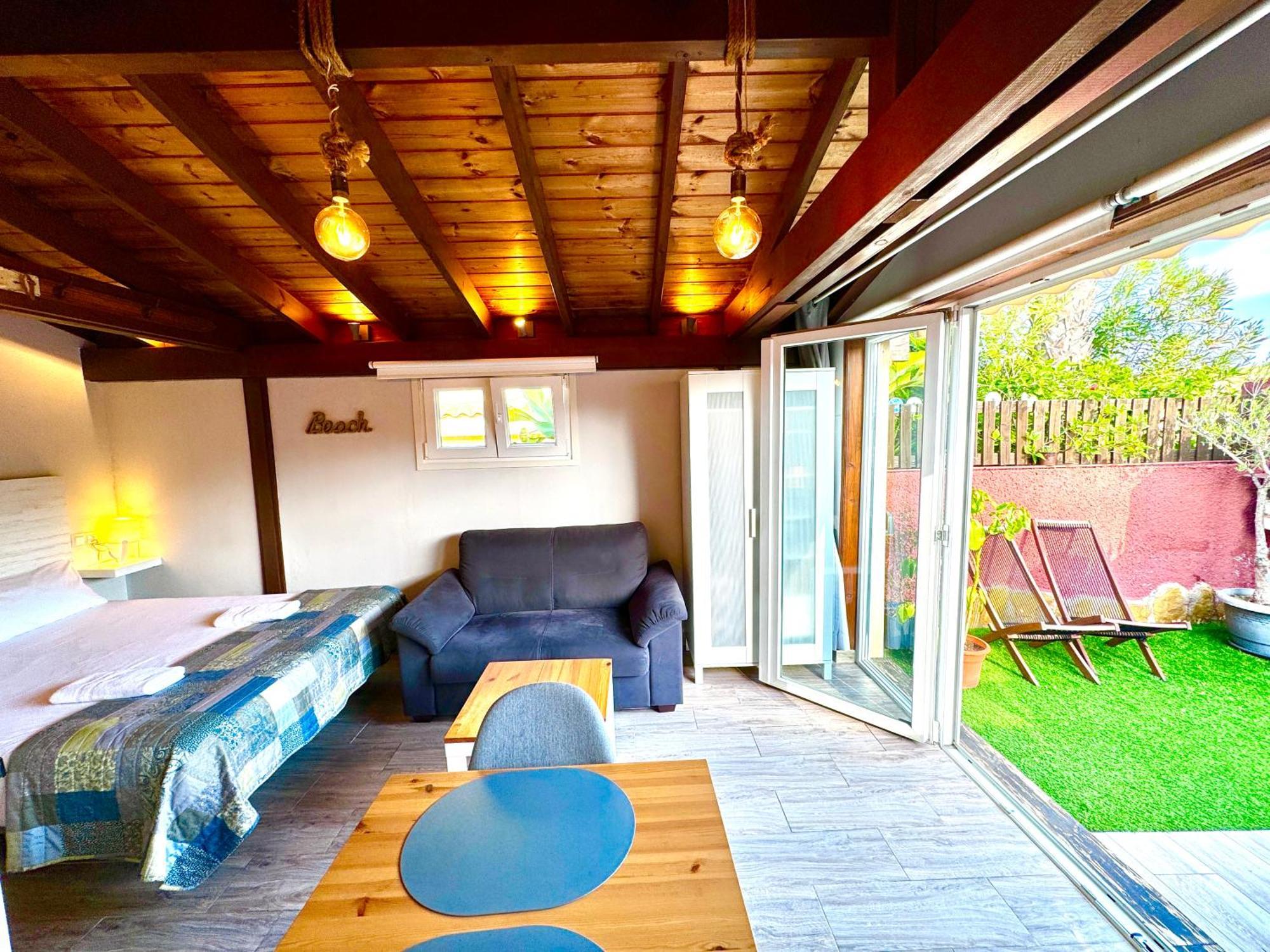 3 Casita-Estudio Con Jardin En La Playa Puerto Marino Buitenkant foto